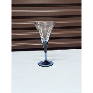 Luigi‎ Bormioli Florian Bleu Blue Petal Stem Martini Wine Glasses